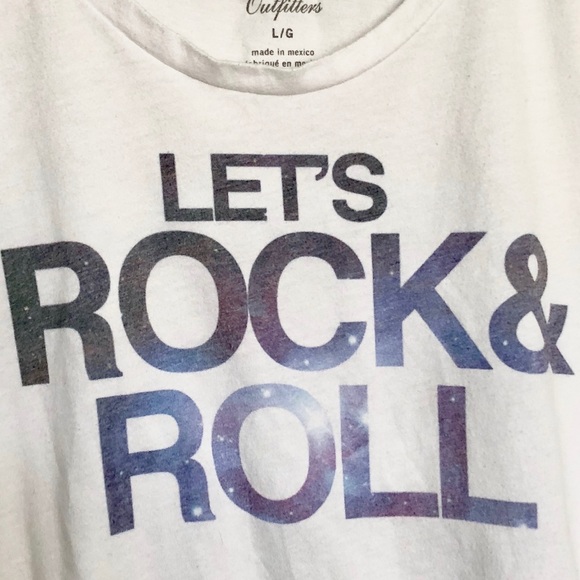 AEO Rock & Roll Graphic Crop Top • Large - Picture 6 of 6